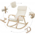 Кресло-качалка Songmex Comfort из березовой древесины с сиденьем из 100% хлопка 