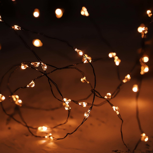 Фиолетовая светодиодная гирлянда с пультом и таймером