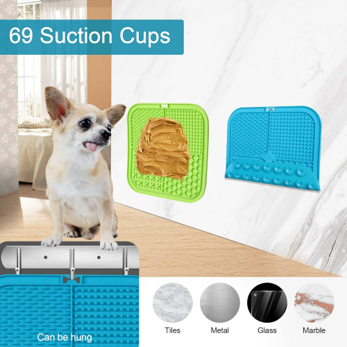 Медленная кормушка для собак с текстурированной лизательной матой — успокаивающая игрушка и инструмент для контроля порций