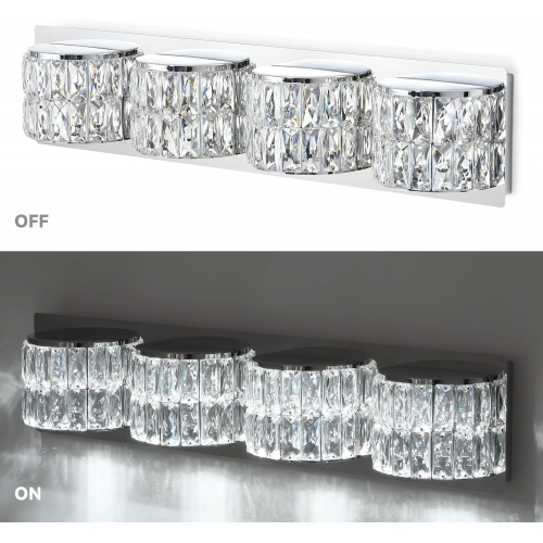 Настенный светильник Hystun с кристаллами K9 и LED-подсветкой — регулируемое освещение в современном стиле