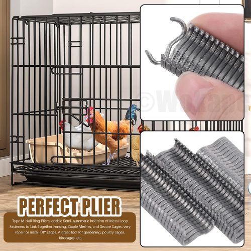 Набор для крепления сеток и клеток: плоскогубцы с кольцедержателем