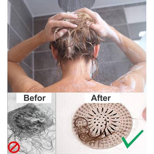 Надежный силиконовый фильтр для душа и раковины, серый