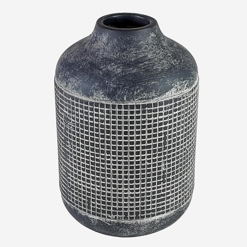 Керамическая винтажная ваза (графит)