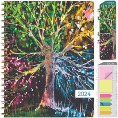 Планер 2024 с твердым переплетом "Black Tree Seasons", А4