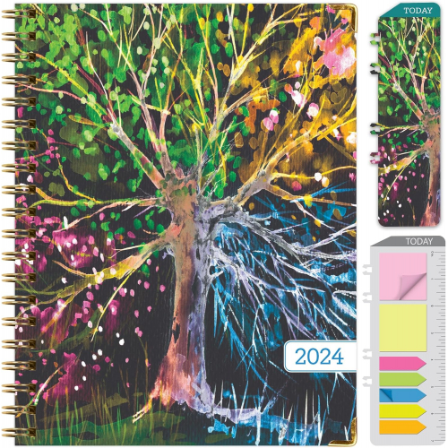 Планер 2024 с твердым переплетом "Black Tree Seasons", А4