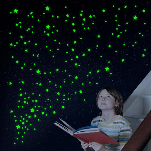 Набор светящихся в темноте звездных наклеек — 100 штук для уютной ночной атмосферы