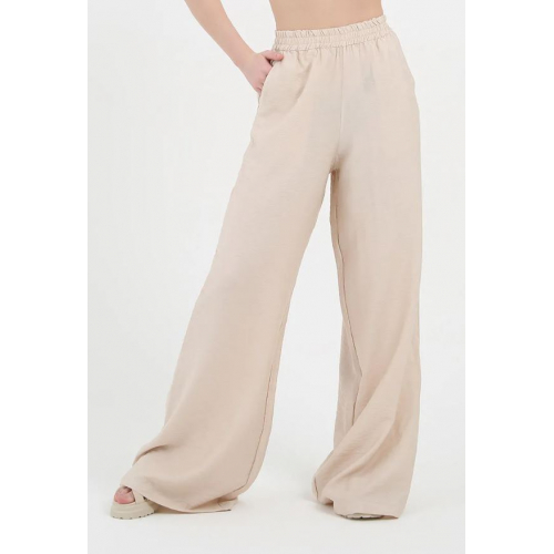 Брюки льняные, бежевые