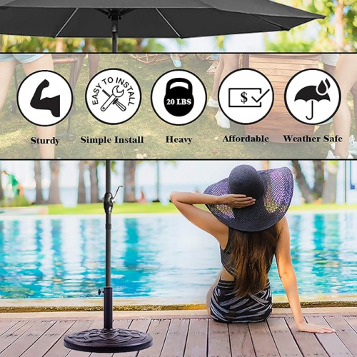 Прочное основание для зонта 21 фунт (около 9,5 кг) с покрытием