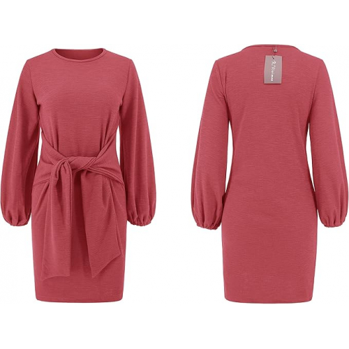 Женское элегантное облегающее платье-карандаш с завязками на талии