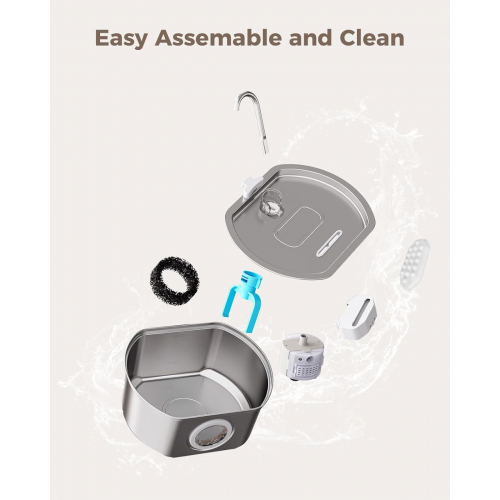 Поилка для кошек из нержавеющей стали