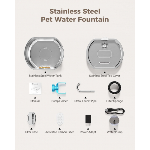 Поилка для кошек из нержавеющей стали