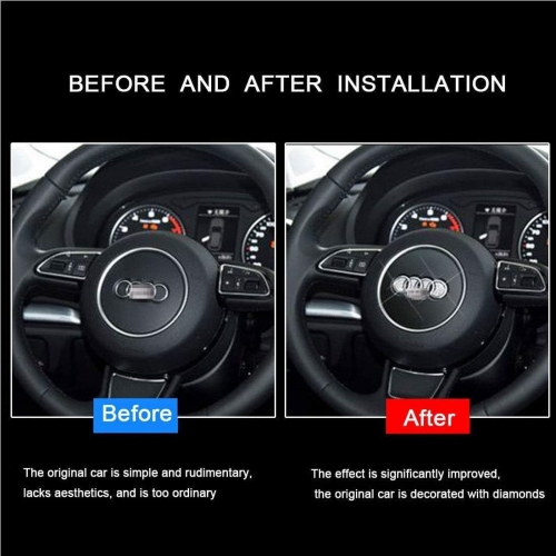 Декоративная наклейка с бриллиантами на руль автомобиля SummerPlus