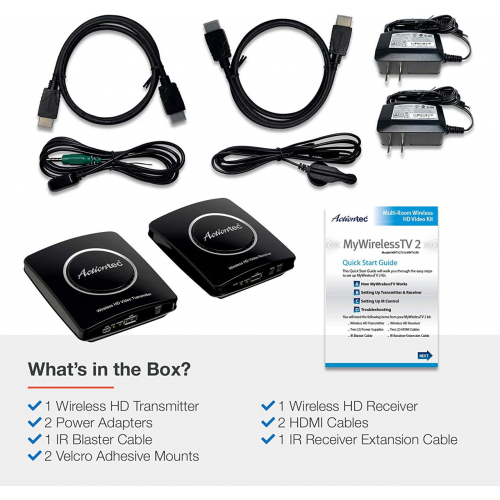 Комплект для беспроводного HD-видео 2-го поколения Actiontec My Wireless TV WiFi/HDMI (MWTV2KIT01)