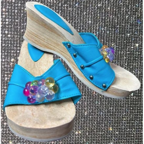 Сандали винтажные на танкетке 