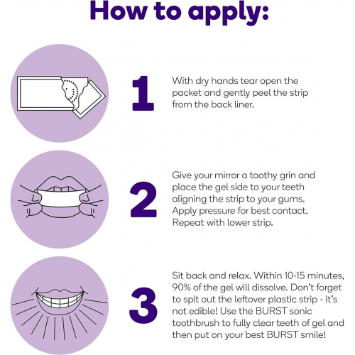 Полоски для отбеливания зубов burst