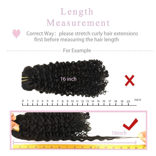 20-дюймовая заколка из натуральных вьющихся наращиваемых волос Jerry