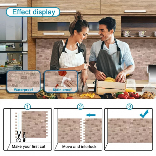 BeNice Peel and Stick Наклейки на фартук для кухни