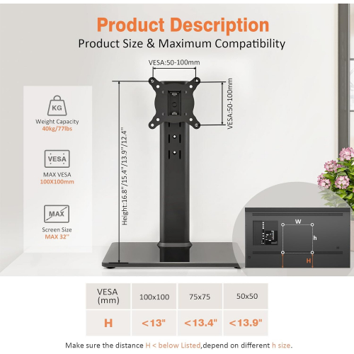 Универсальная поворотная подставка/основание для телевизора. Hemudu HT078B-001