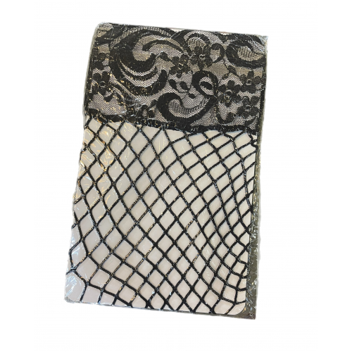 Чулки в сетку, черные