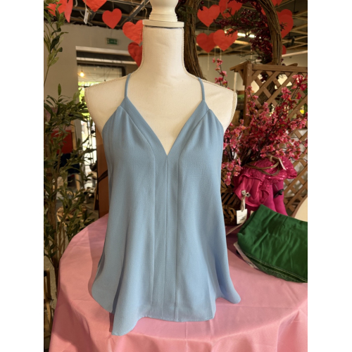 Майка на бретельках, голубая