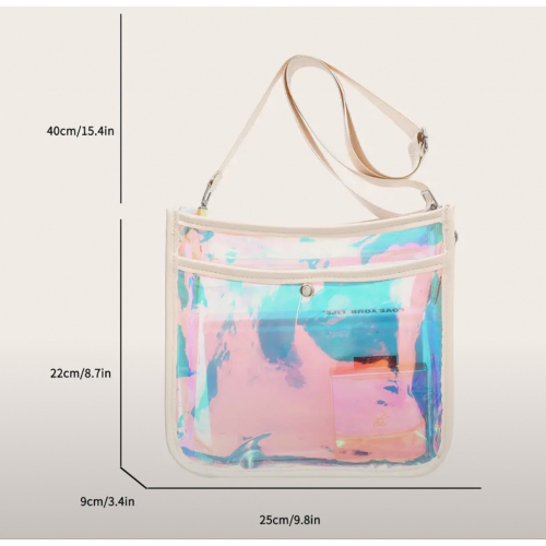 Перламутровая мечта, прозрачная женская сумка