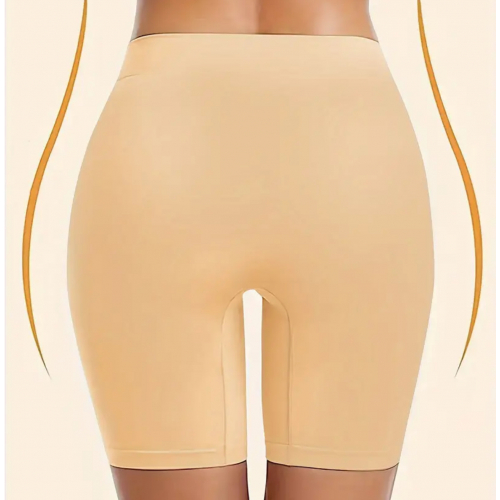 Однотонные бесшовные шорты с завышенной талией