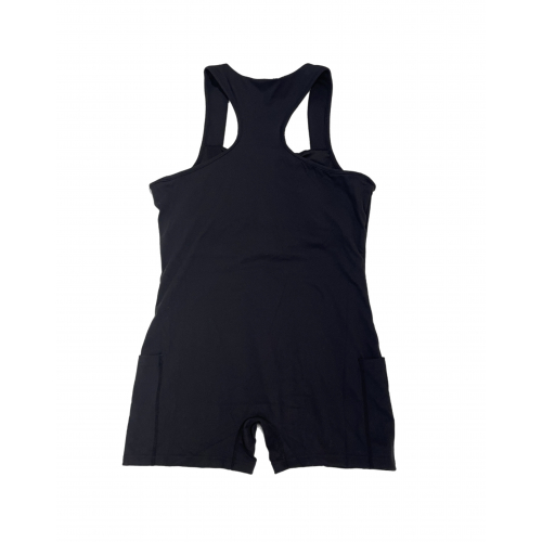 Спортивный комбинезон с открытой спиной и карманами