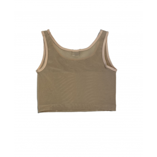 Бежевый топ с сетчатой спиной