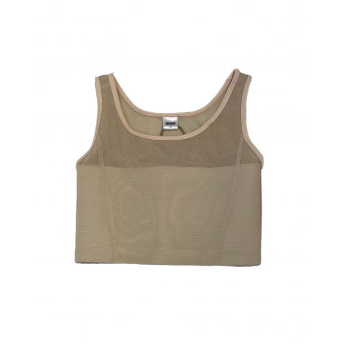 Бежевый топ с сетчатой спиной