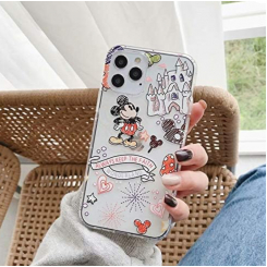 Прозрачный чехол iFiLOVE с мультяшным замком для iPhone 15 Pro Max — мягкий TPU-чехол с детским дизайном