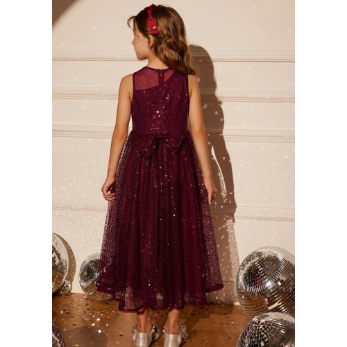 Нарядное платье принцессы для девочек от Grace Karin — длинное, без рукавов, с пайетками 