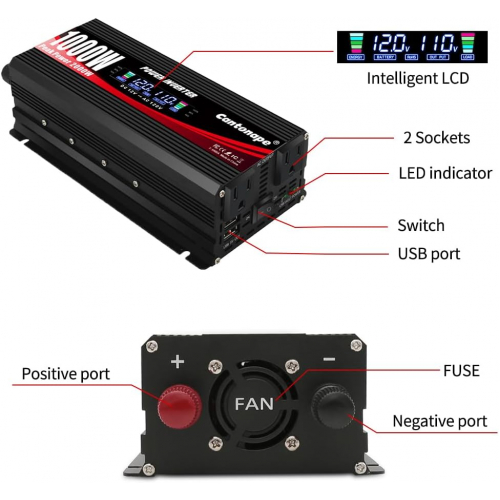 Автомобильный инвертор мощностью 1000 Вт
