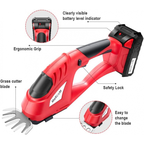 Mellcom Беспроводной триммер для живой изгороди с аккумулятором
