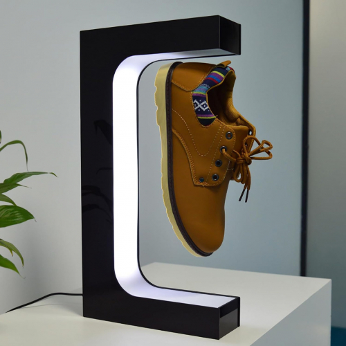 Левитирующая витрина для обуви, вращающаяся на 360