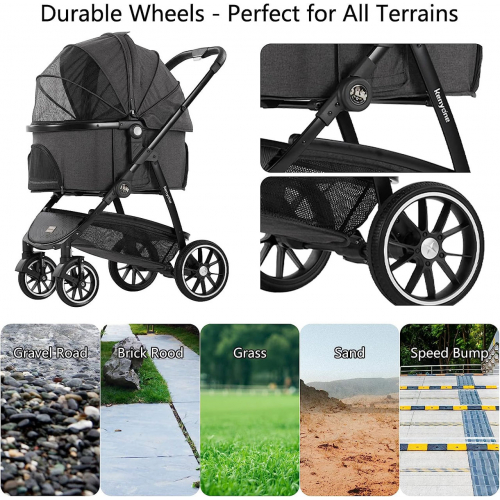 Kenyone Pet Stroller, многофункциональная система для путешествий домашних животных 3 в 1