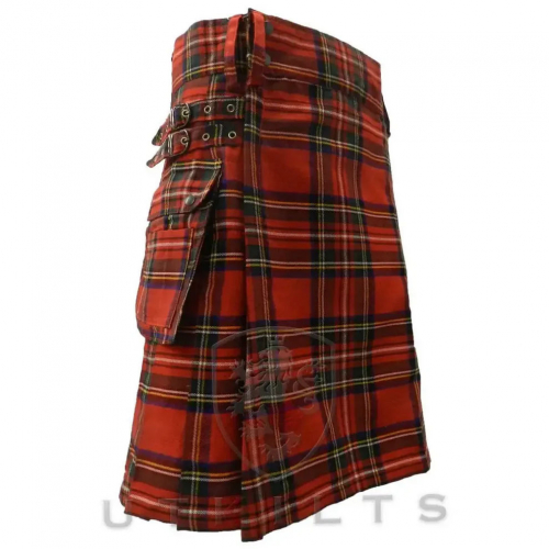 Стандартный королевский килт Стюарта в клетку тартан