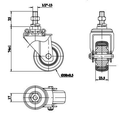 Набор из 4 полиуретановых колес премиум-класса.