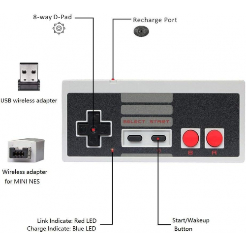 Беспроводной контроллер Honwally для Mini NES Classic Edition