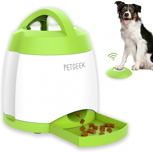 Интерактивная IQ кормушка для собак с кнопкой PETGEEK