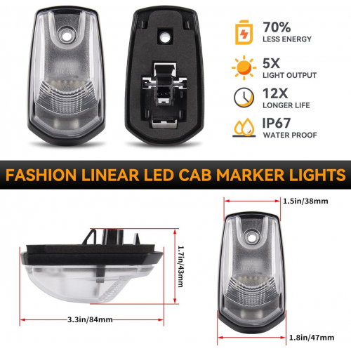 5 шт. белые светодиодные фонари на крышу кабины