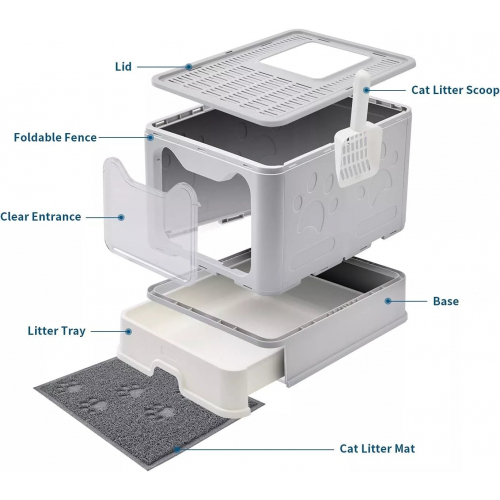 Кошачий туалет с крышкой 