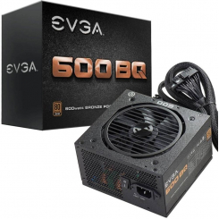 EVGA 110-BQ-0600-K1 600 BQ, 80+ Bronze 600 Вт, полумодульный вентилятор FDB