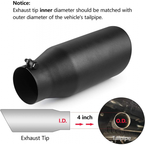 Черный наконечник глушителя для грузовика