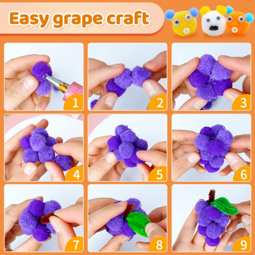 Помпоны для творчества ( 90шт )