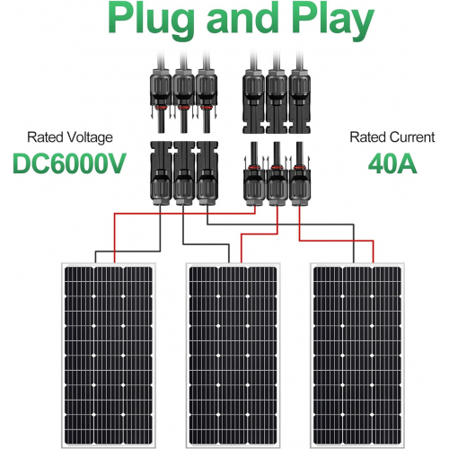 OYMSAE Солнечные разъемы Y-образный параллельный адаптерный кабель