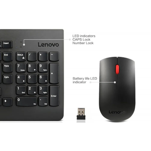 Комплект Lenovo 510 Wireless Combo Keyboard & Mouse Black