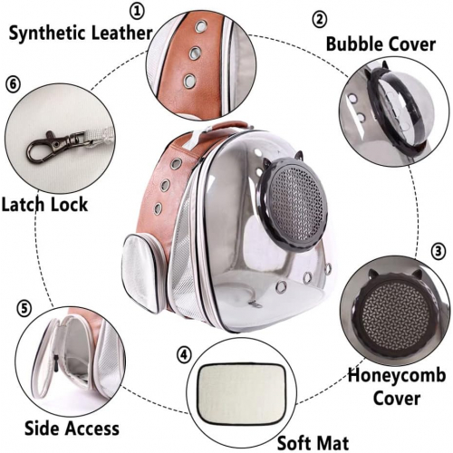 Рюкзак-переноска для кошек с возможностью расширения спереди