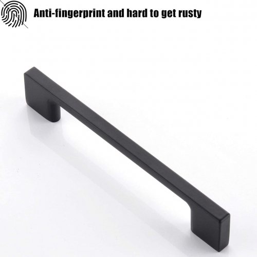 Черные однотонные ручки для кухонного шкафа из нержавеющей стали vesla home 10 шт