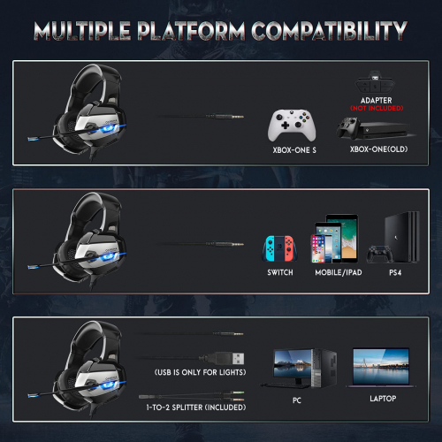 Игровая гарнитура Onikuma K5 с микрофоном и шумоподавлением