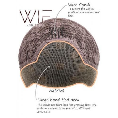 Пастельно-розовый прямой синтетический парик